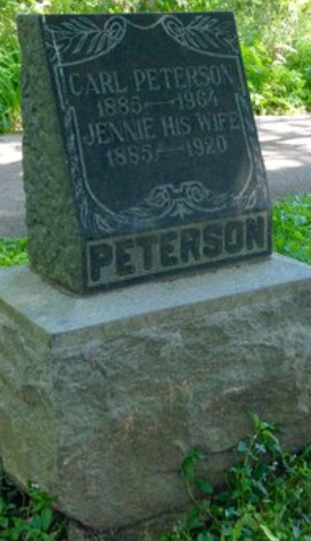 Carl Peterson Gravestone Forensic Detail